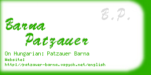barna patzauer business card